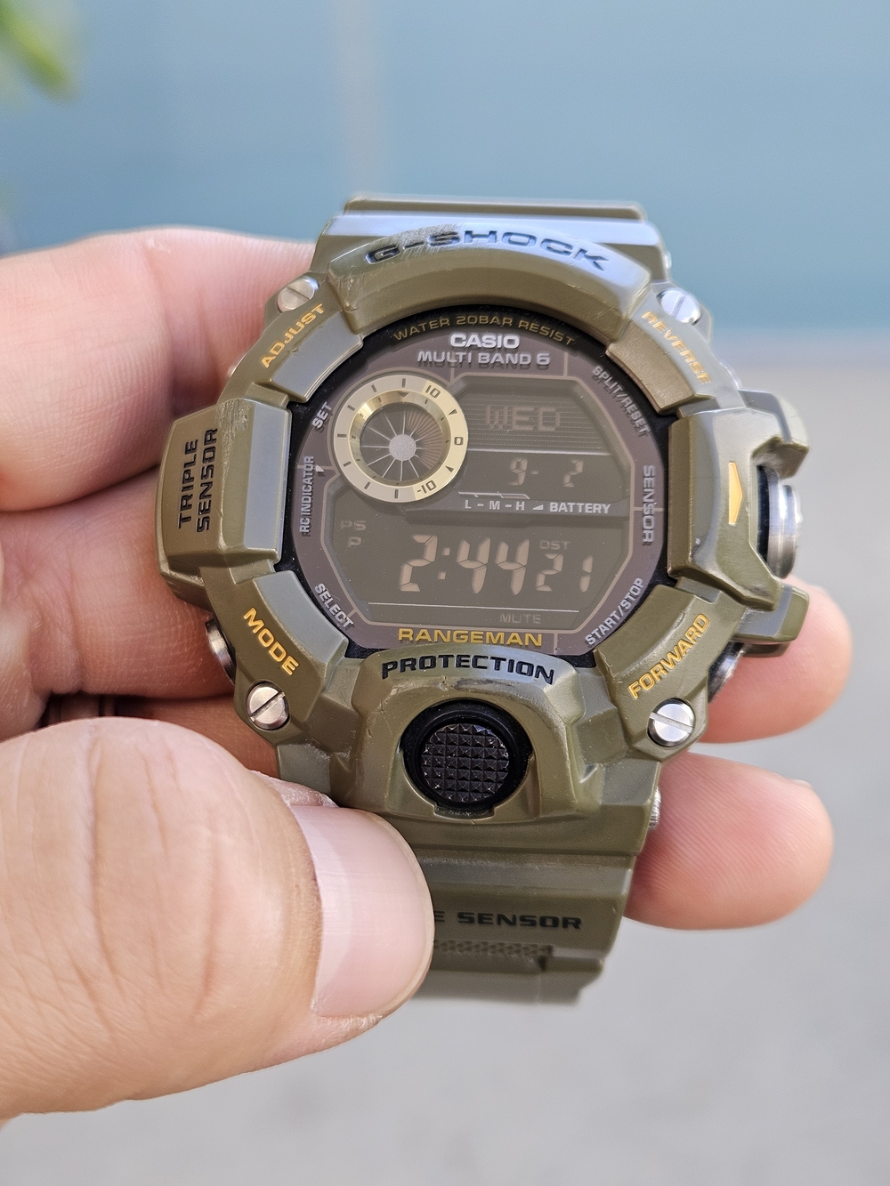 Casio G-Shock Rangeman Digital Watch - Olive Green - Picture 6 of 8